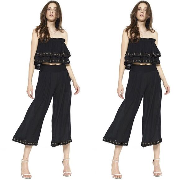 Anthropologie x MISA Kova Linen Cropped Pants